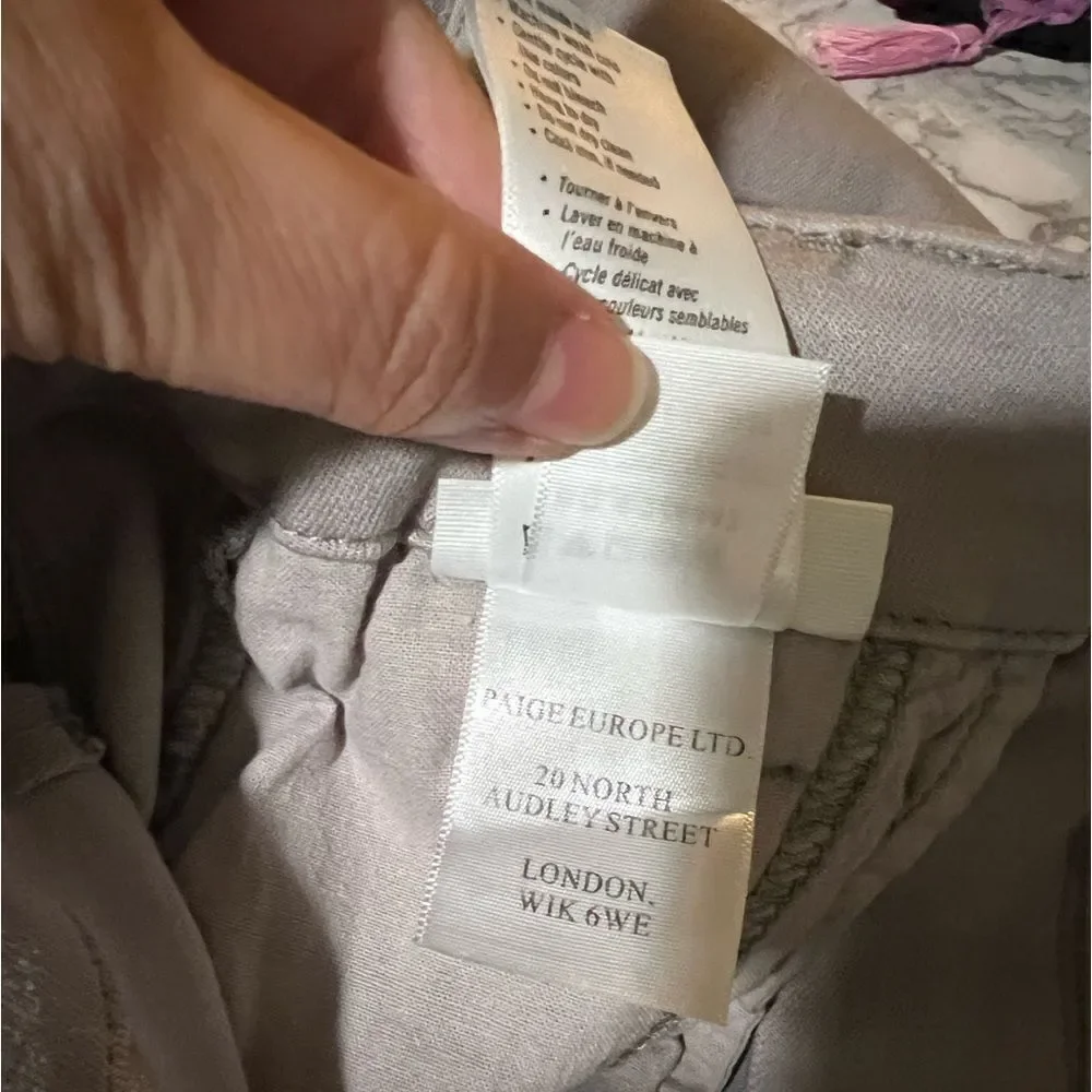 PAIGE Mayslie Jogger Gray Snakeskin Accent Women's Size 28 - Picture 9 of 10